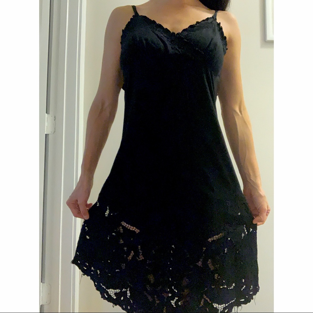 Lace hem beach dress
